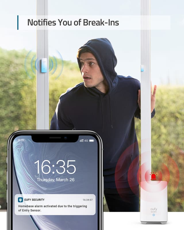 Eufy Home Alarm sensorsæt i 5 dele