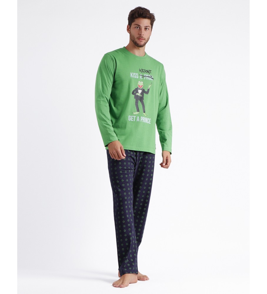Pijama de manga comprida verde do Kermit da Disney