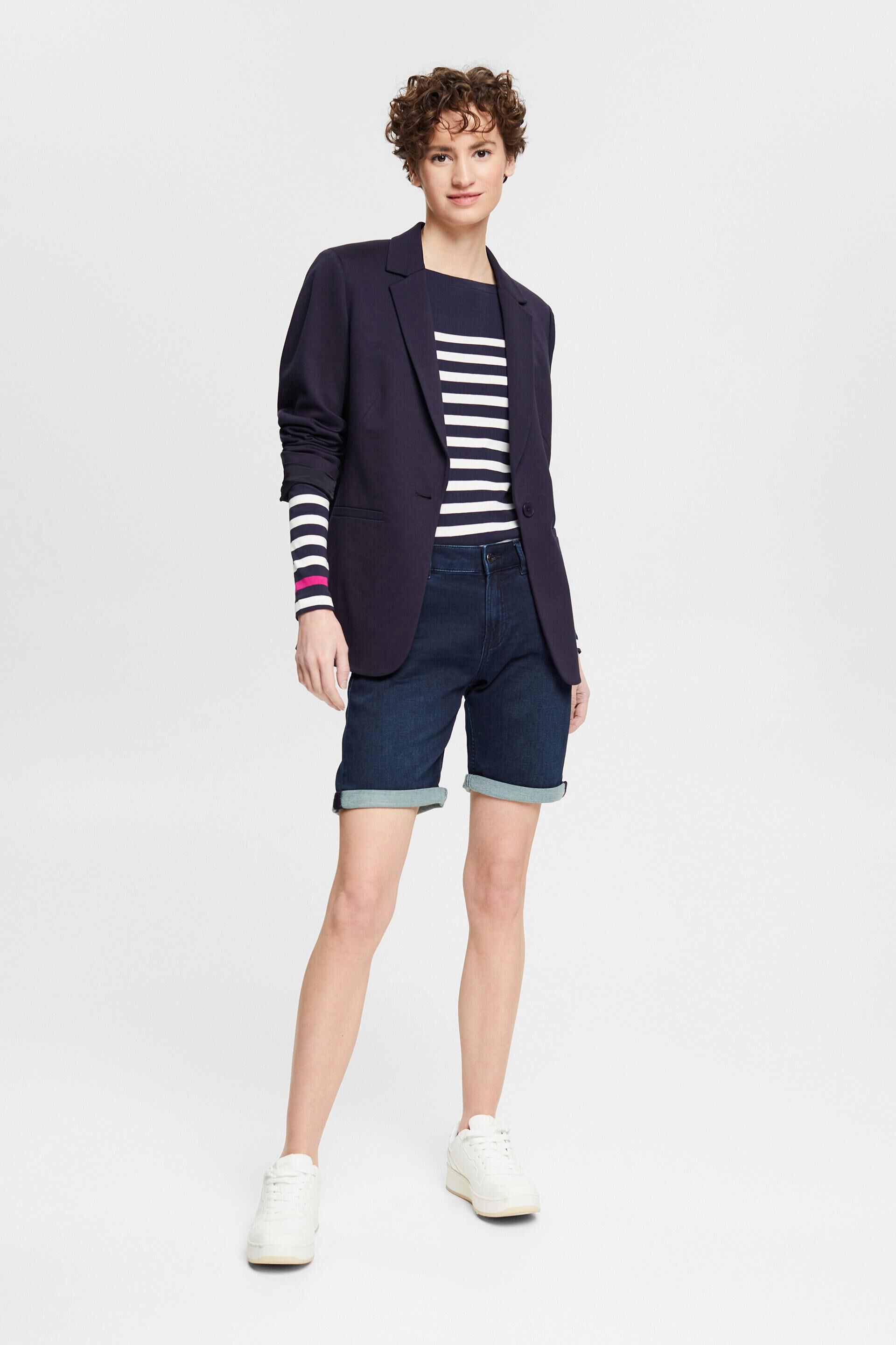 Short en jean, en coton biologique mélangé