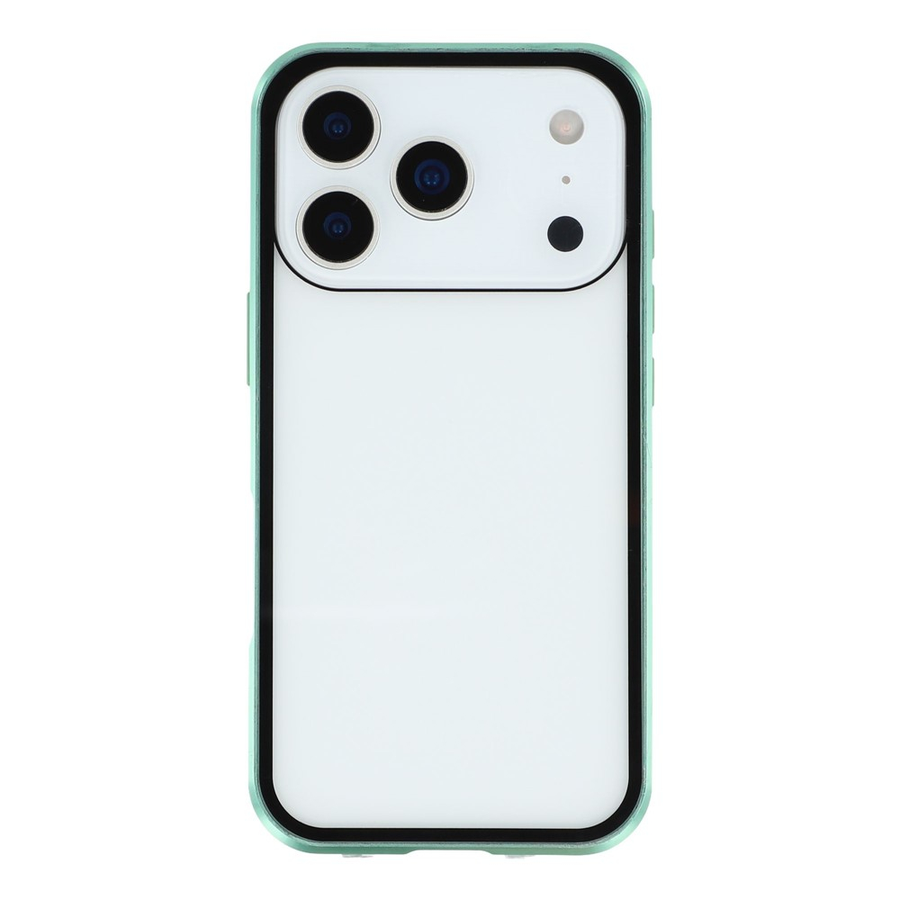 iPhone 17 Pro Max Magnetische Alu Schutzhülle mit Panzer Glas Backcover   Displayschutz (Magnet-Technologie) - Grün