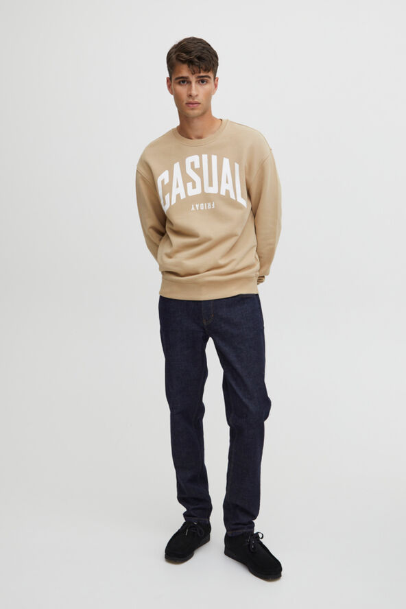 Casual Friday CFSAGE sweatshirt with large chest Silver mink