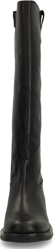 Manfield - Zwarte Leren Laarzen - Dames - Met Rits - 43 EU