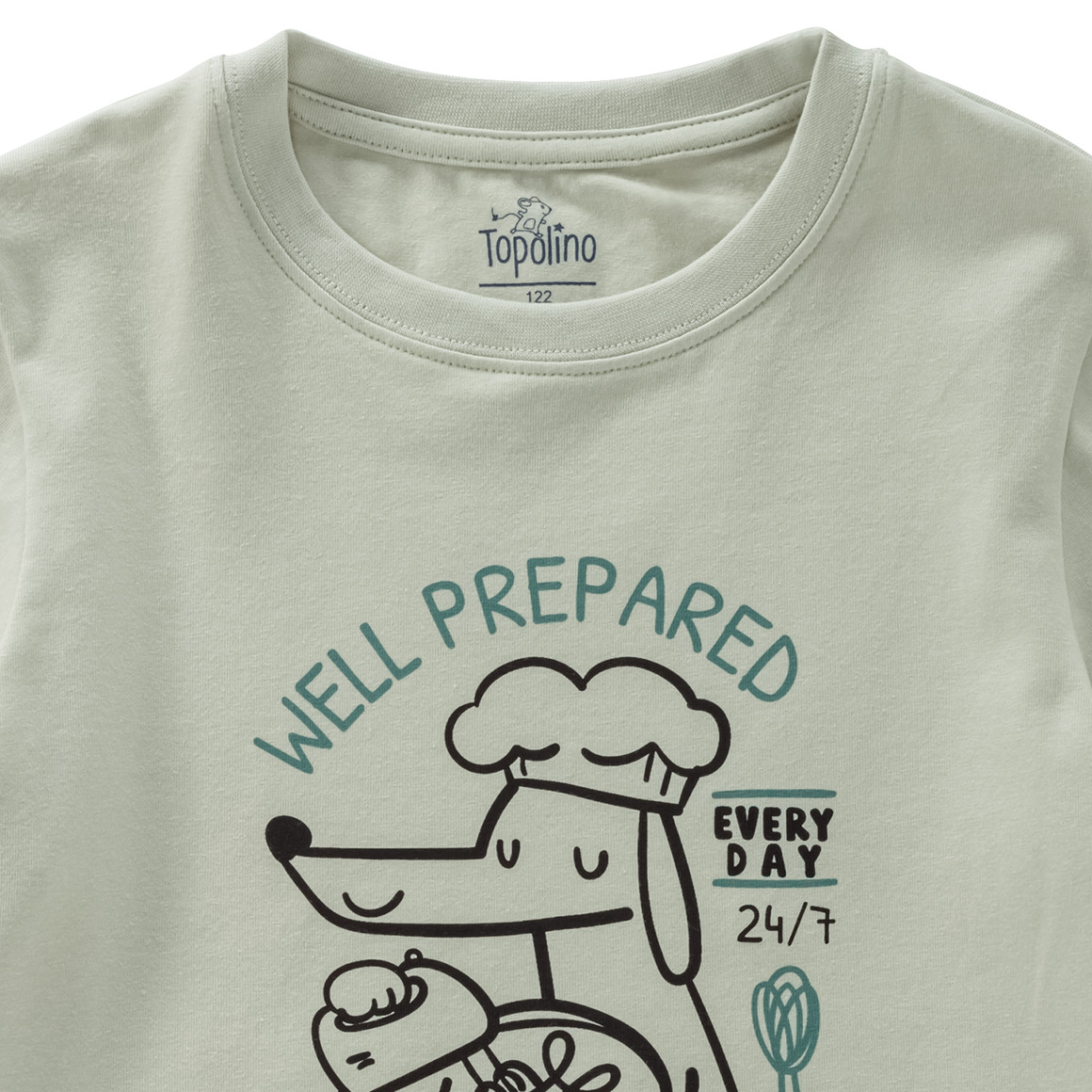 Topolino Kinder T-Shirt mit Hunde-Motiv mintgrün