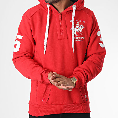 Sweat Capuche Folton Rouge
