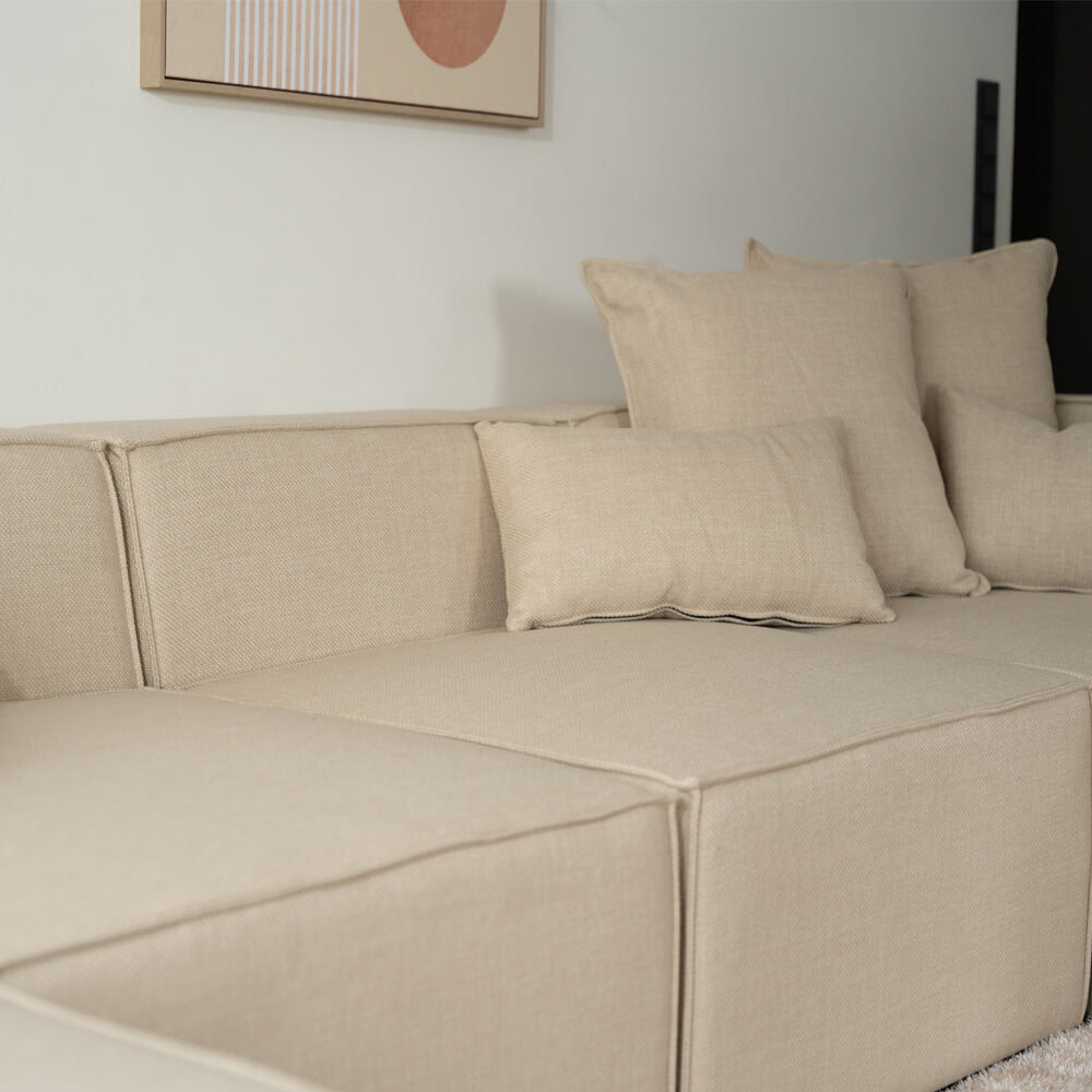 HOME DELUXE Modulaire 2-zitsbank - webstof - Beige