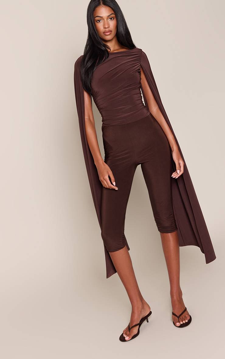 Chocolat Capri Slinky Grande Taille À Double Couche