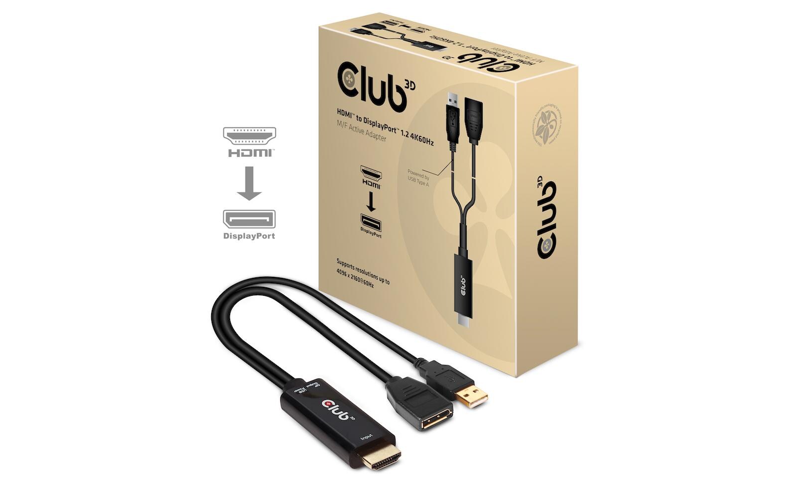 Kabel HDMI 2.0 zu DP 1.2 4K60Hz HDMI - DisplayPort, 0.25 mHDMI 2.0 zu DP 1.2 4K60Hz