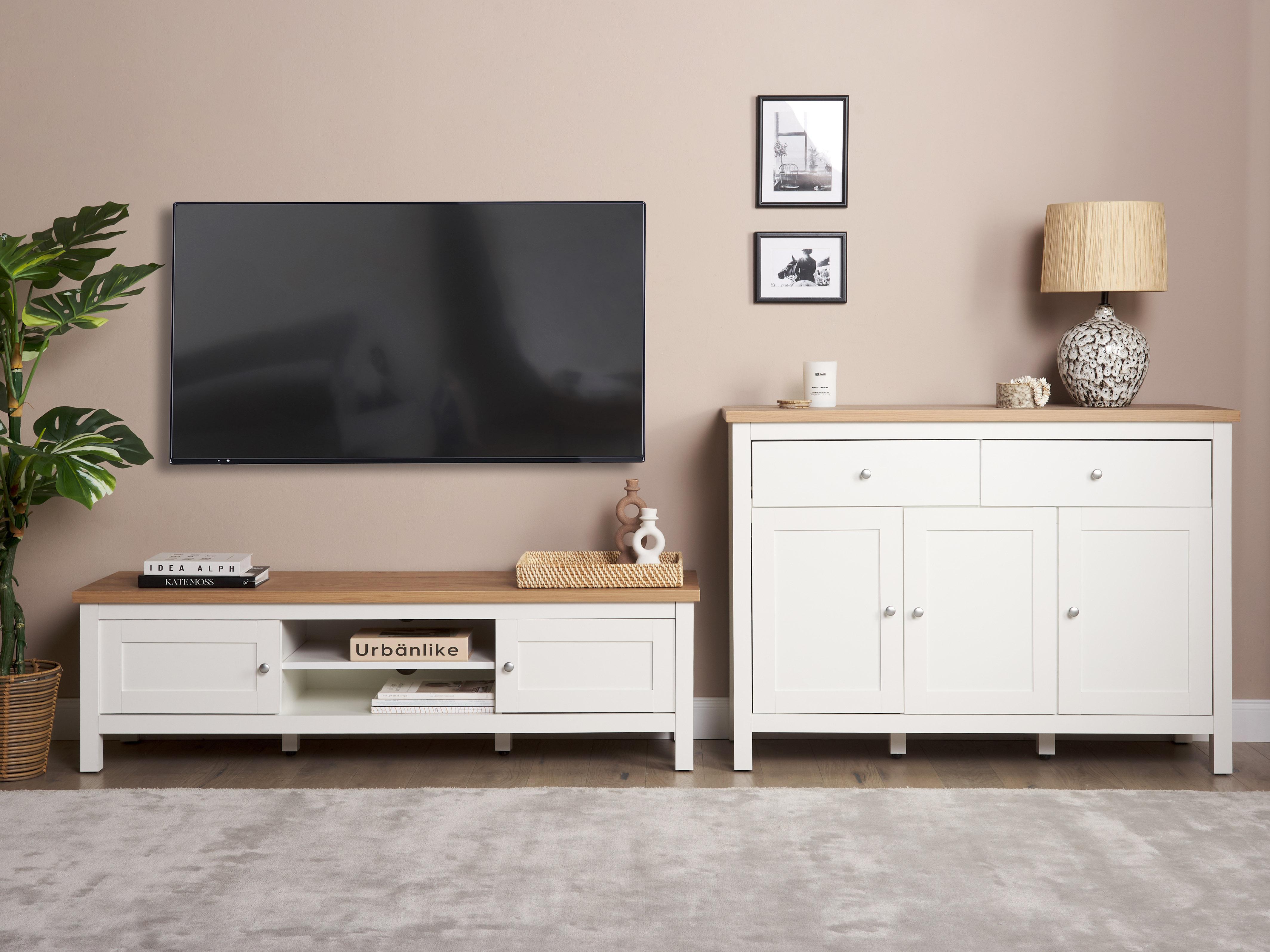 Dressoir met 3 deuren ATOCA Gebroken wit