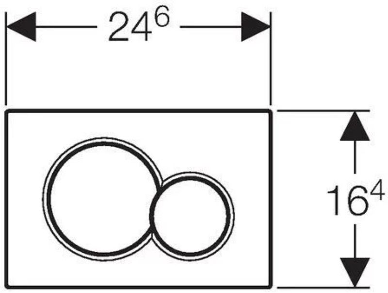 Geberit - Sigma - Bedieningsplaat - Mat Roze - Geschikt voor UP320/UP720