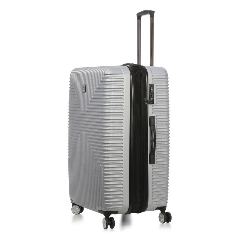 Lot de 3 valises rigides Takai Extensibles 55, 67 et 77 cm Silver
