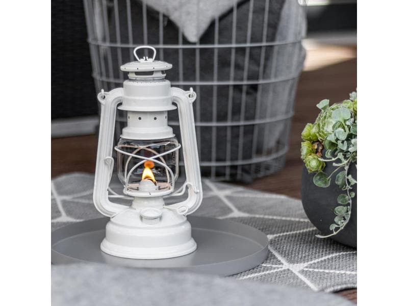 Feuerhand Laterne Baby Special 276, Reinweiss Zeitlose Outdoor-Beleuchtung