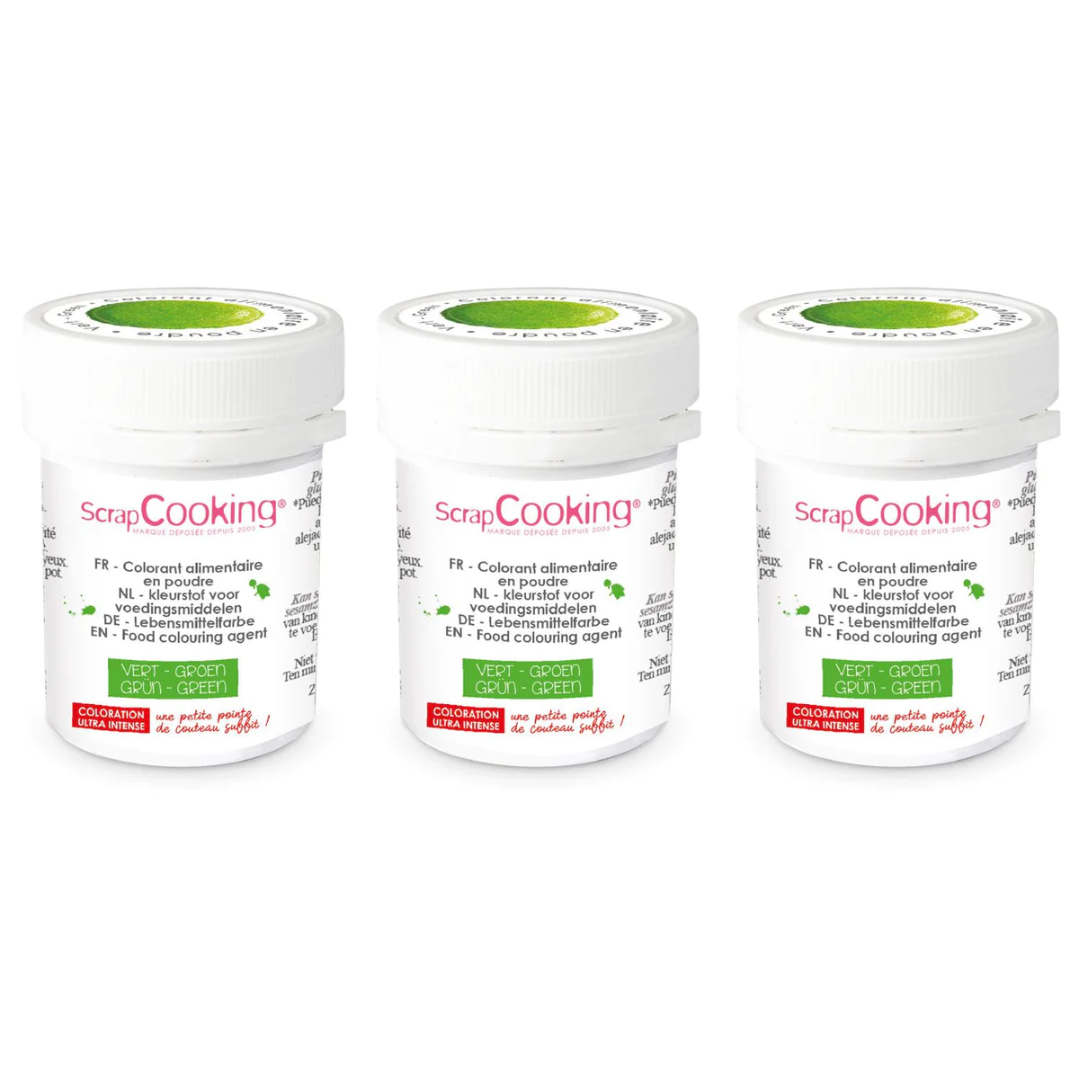 Colorant alimentaire en poudre 15 g - vert Scrapcooking