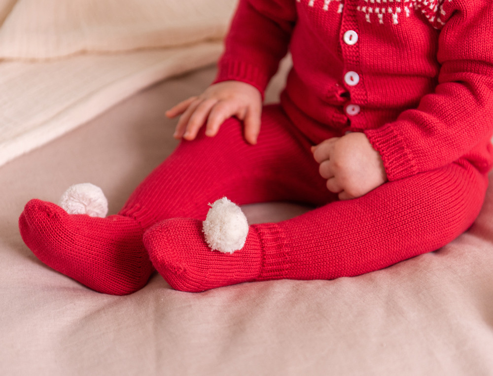 Pantalon en maille-Noël chéri