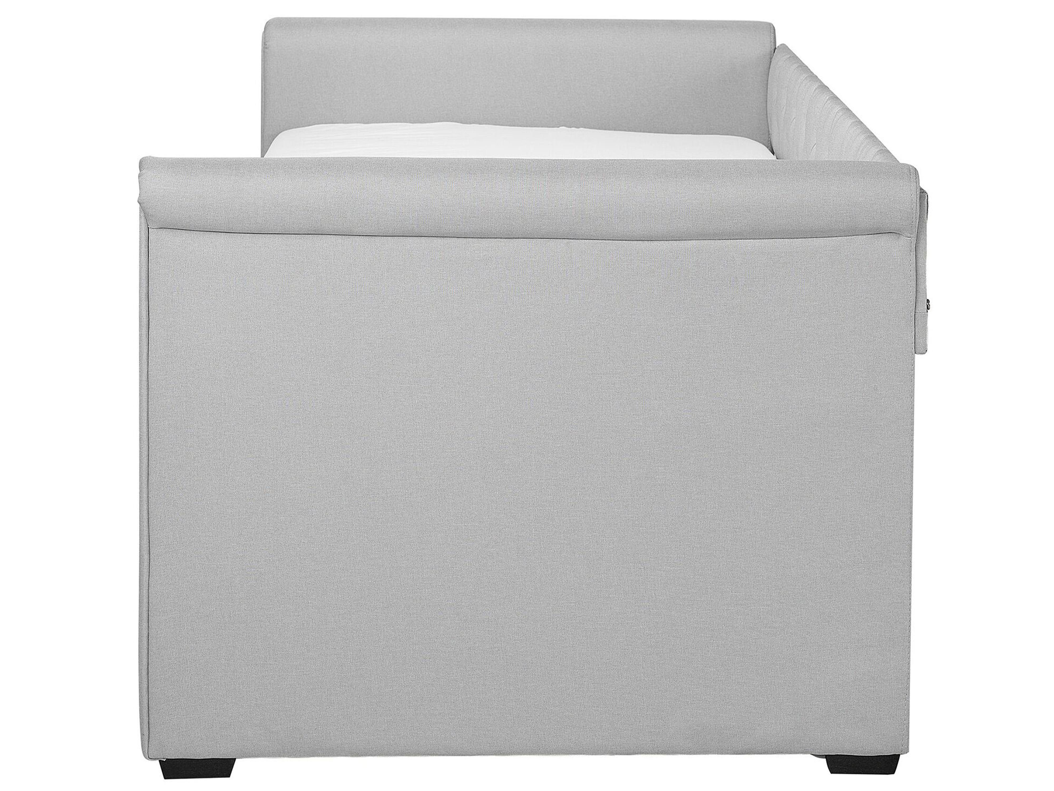 Onderschuifbed Stof LIBOURNE 80 x 200 cm Lichtgrijs