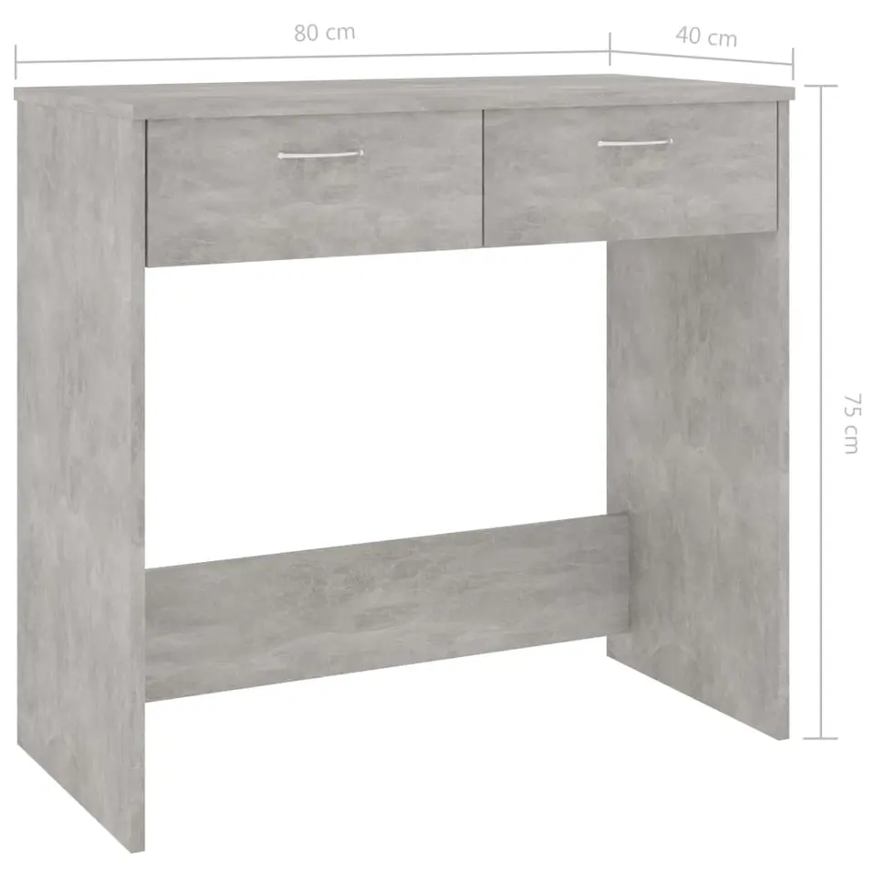 vidaXL - Bureau - Grijs - Bewerkt hout