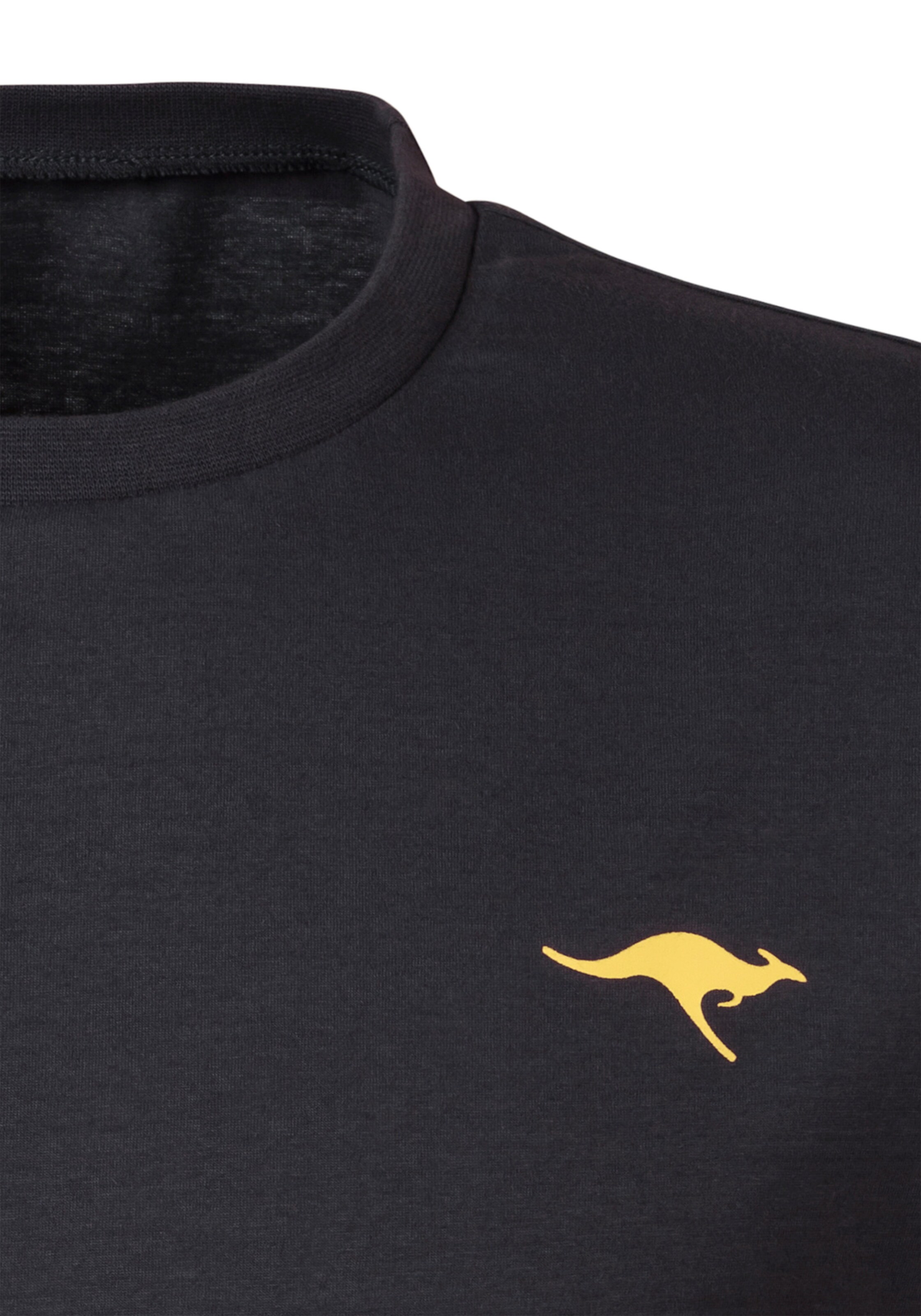 KangaROOS Kurzarmshirt in grau-meliert, anthrazit