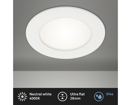 LED inbouwspot IP44 6W 600 lm 4000 K wit Ø 12/10,8 cm 230V