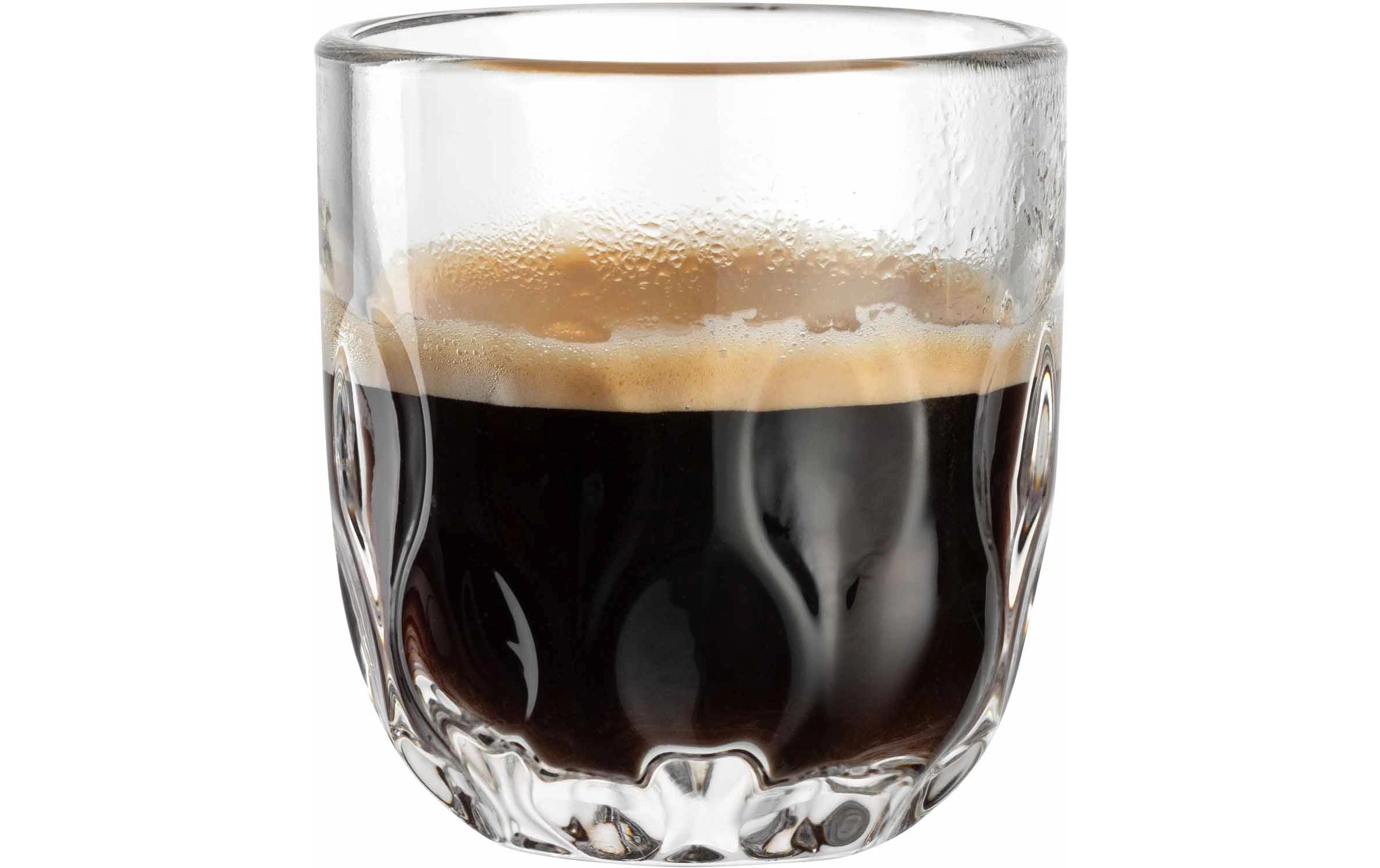Cappuccino Becher Gocce 3 60 ml, 2 Stück, TransparentCappuccino-/Kaffeetasse für Heissgetränke