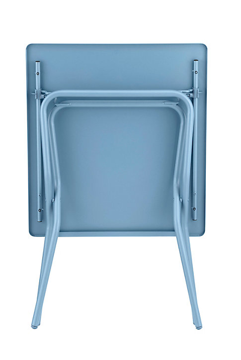 Table de balcon pliante Balcony en acier coloris bleu ciel L.64 x l.70 x H.73 cm