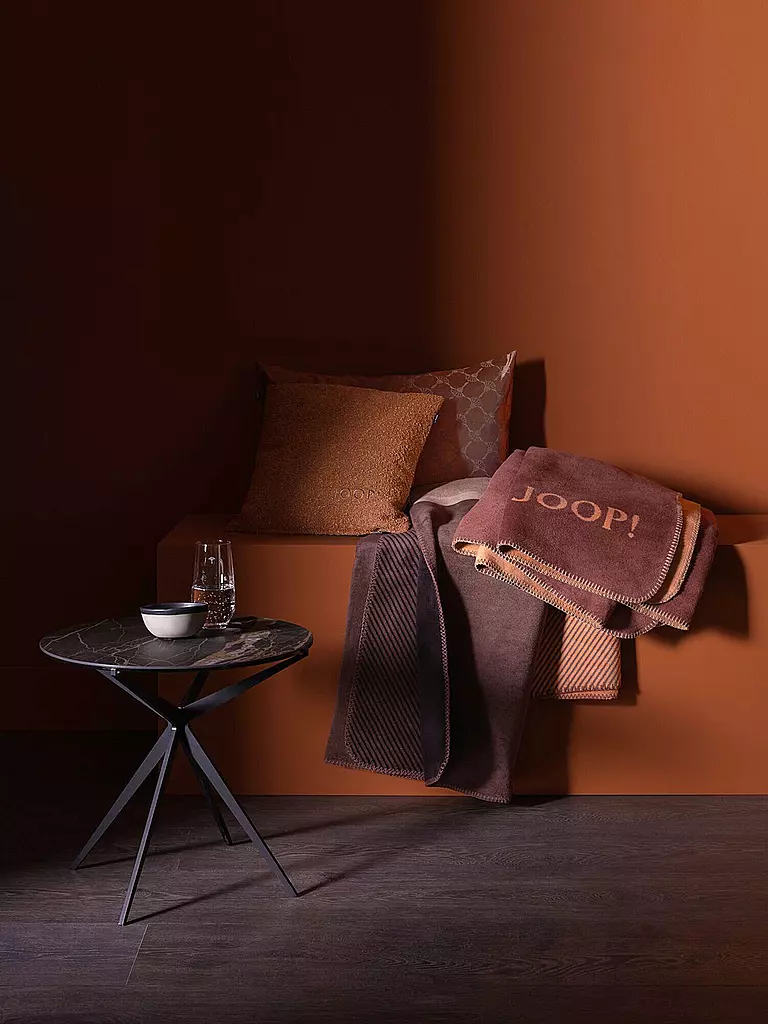JOOP Wohndecke UNI-DOUBLEFACE 150x200cm granat/kupfer dunkelrot