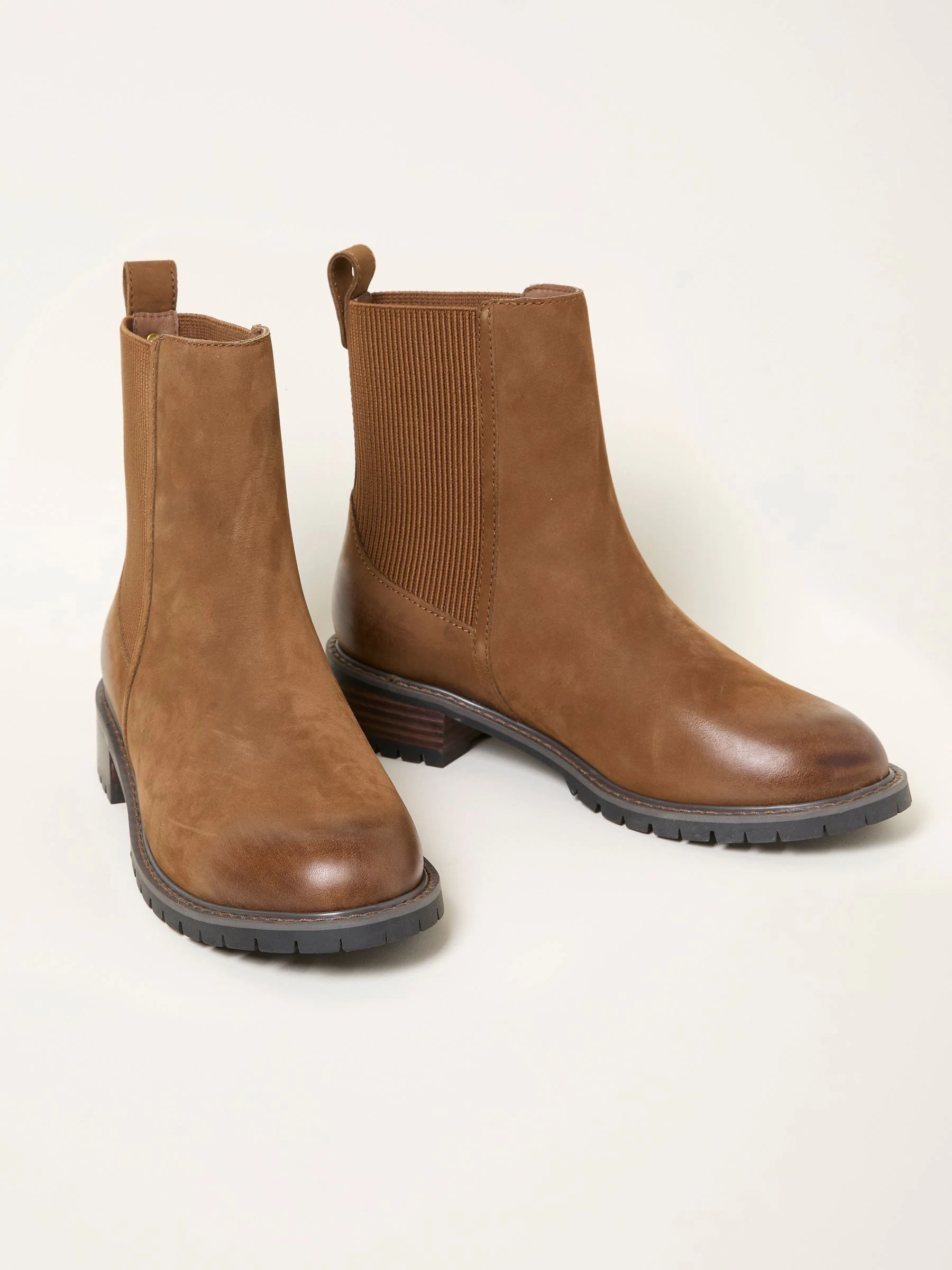 Lichtbruin - FatFace Standard/Wide Fit Leather Chelsea Boot
