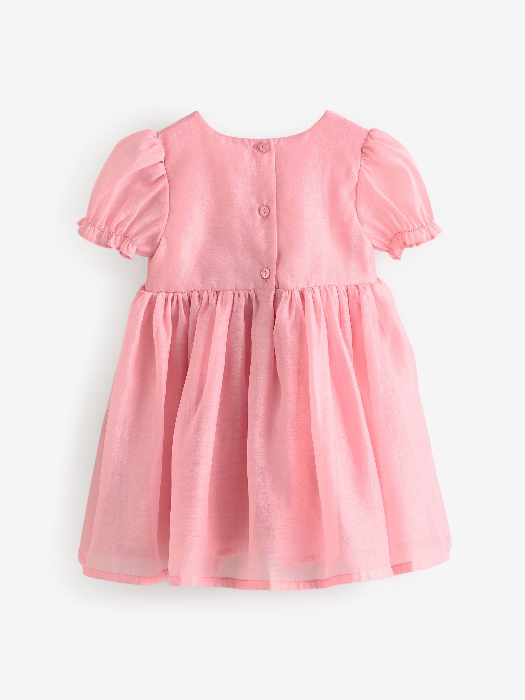 Roze - Jurk met bloemencorsage (3mnd -8jr)