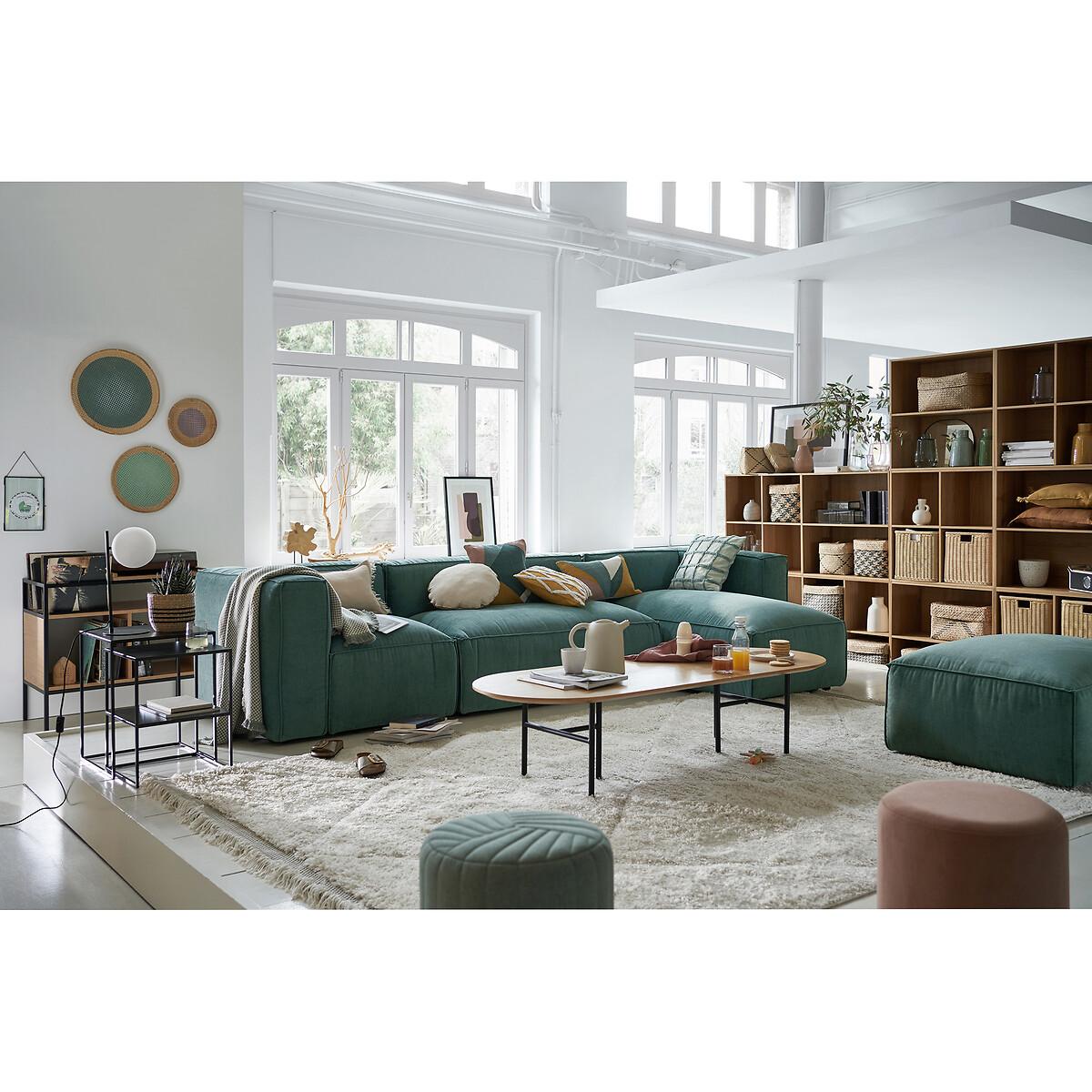 LA REDOUTE INTERIEURS<br>Puff cilíndrico acolchoado, Jimeo
