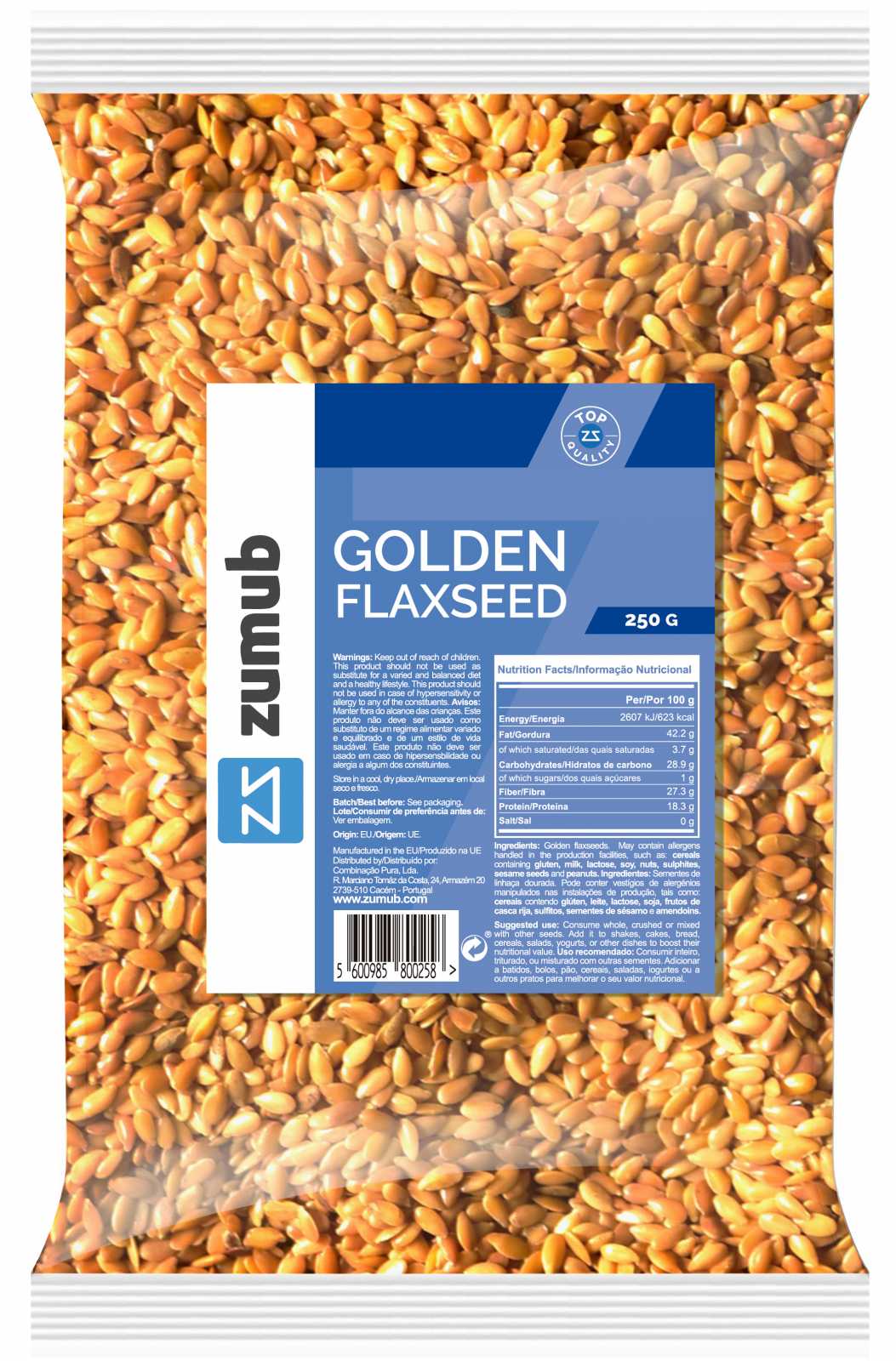 Semente de Linho Dourado Zumub 500g