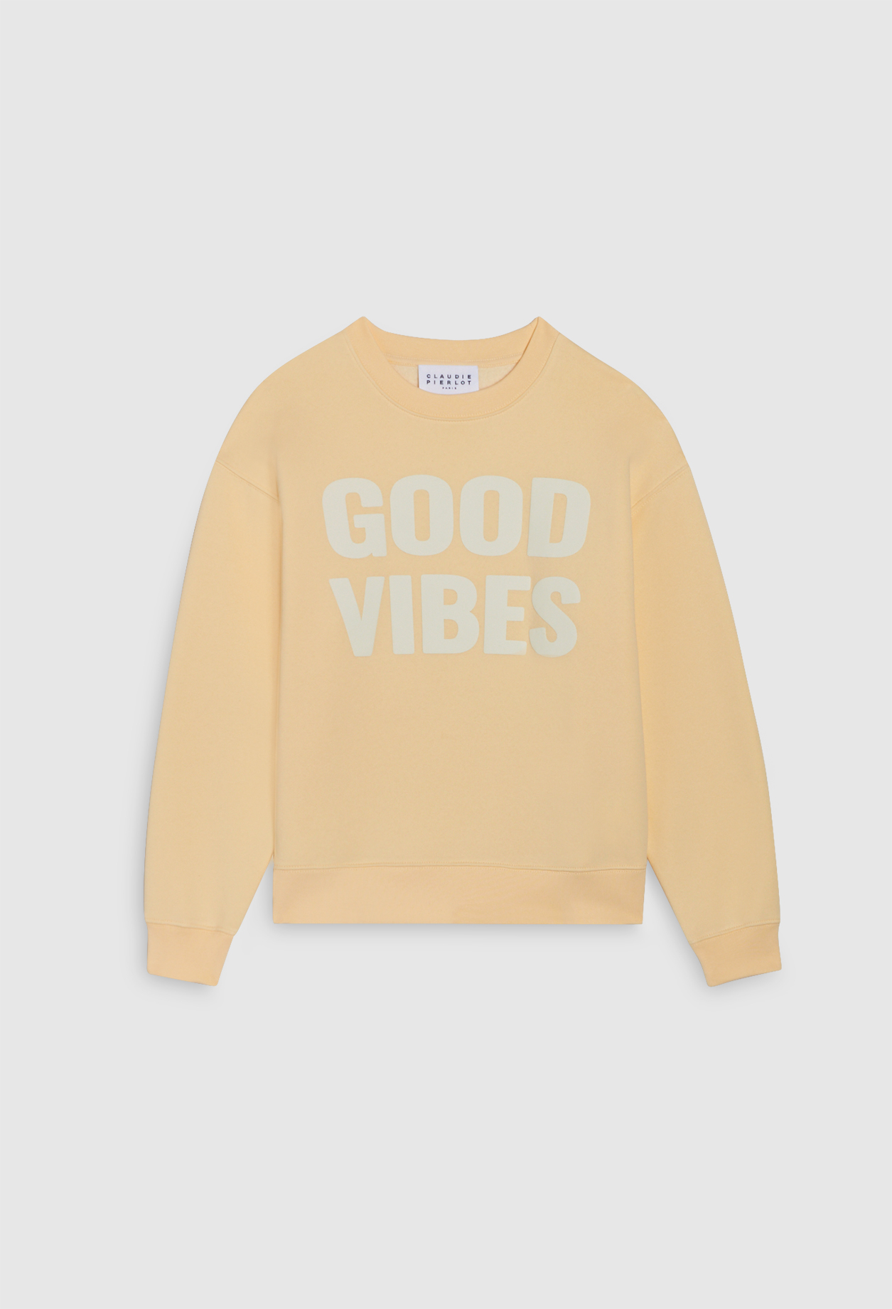 Sweatshirt jaune p&acirc;le
