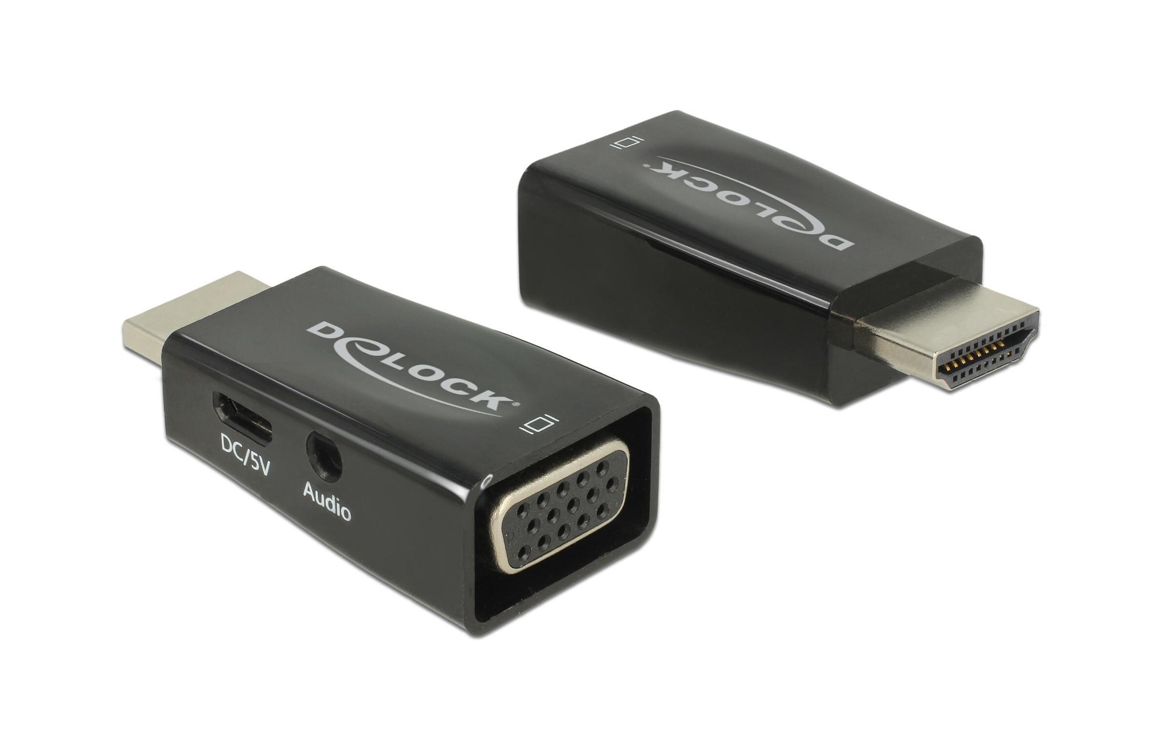Konverter HDMI zu VGA inkl. Audio USB Strom optionalHDMI zu VGA Adapter