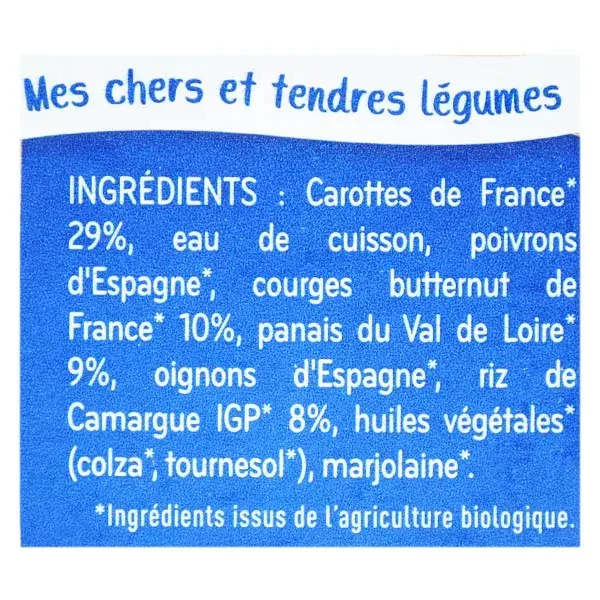 Babybio Repas Soir Bol Petits Légumes Butternut Riz +12m Bio 2 x 200g