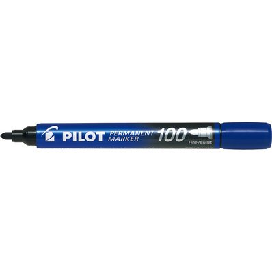 Marqueur permanent MARKER 100 pointe conique fine encre bleu