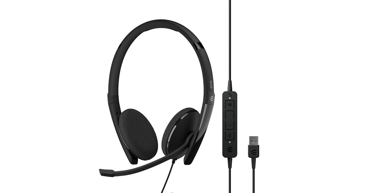 EPOSADAPT 160T USB II over-ear headset  (Zwart)