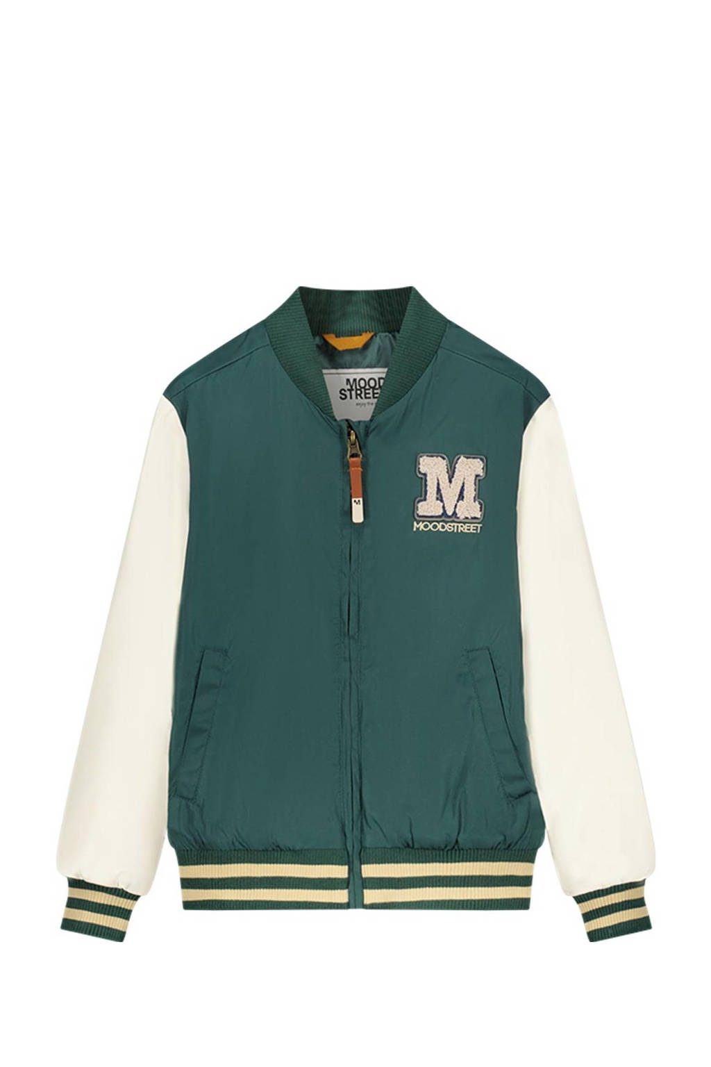Moodstreet baseball jacket groen/offwhite