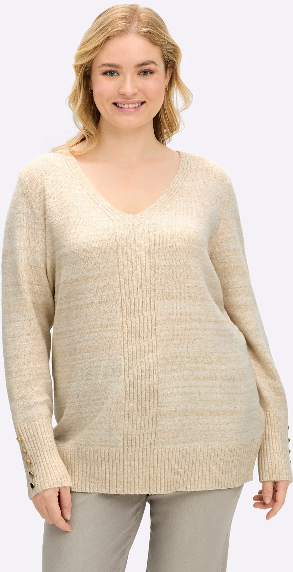 sheego by Joe Browns V-Ausschnitt-Pullover »Pullover«