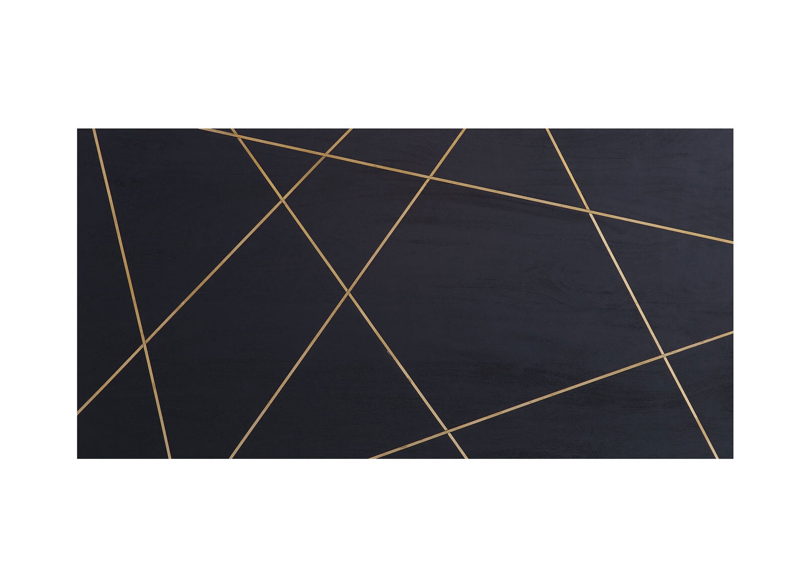 INTERhome Couchtisch LEVI 120 x 60 cm schwarz/ messingfarbig