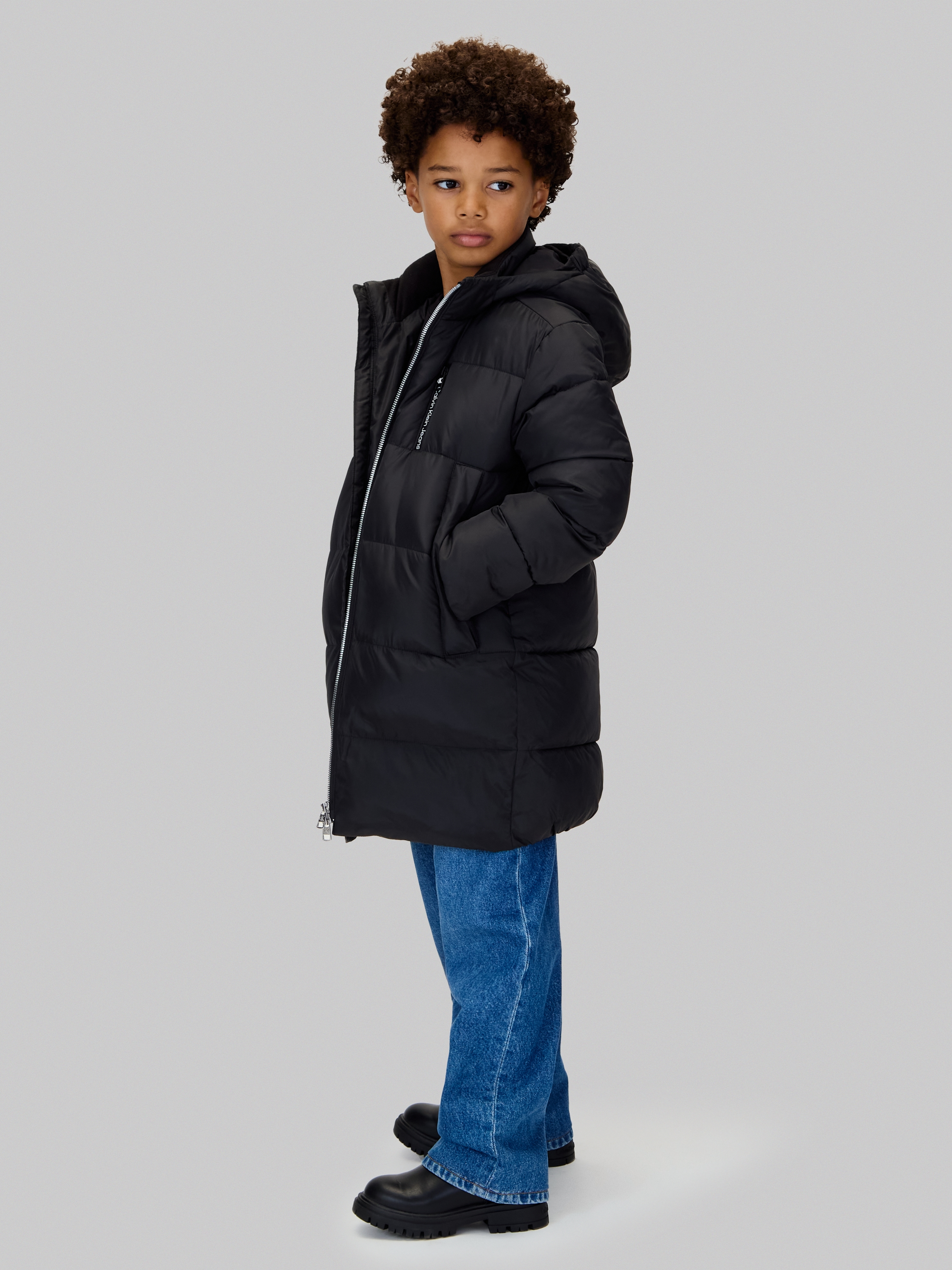 Calvin Klein Jeans Parka »Essential Parka Puffer« mit Kapuze für Kinder bis 16 Jahre und mit Logopatch