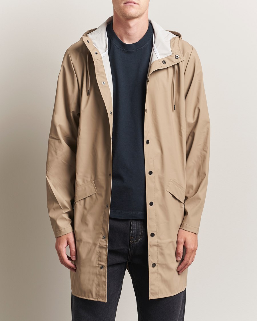 RAINS Long Jacket Beige