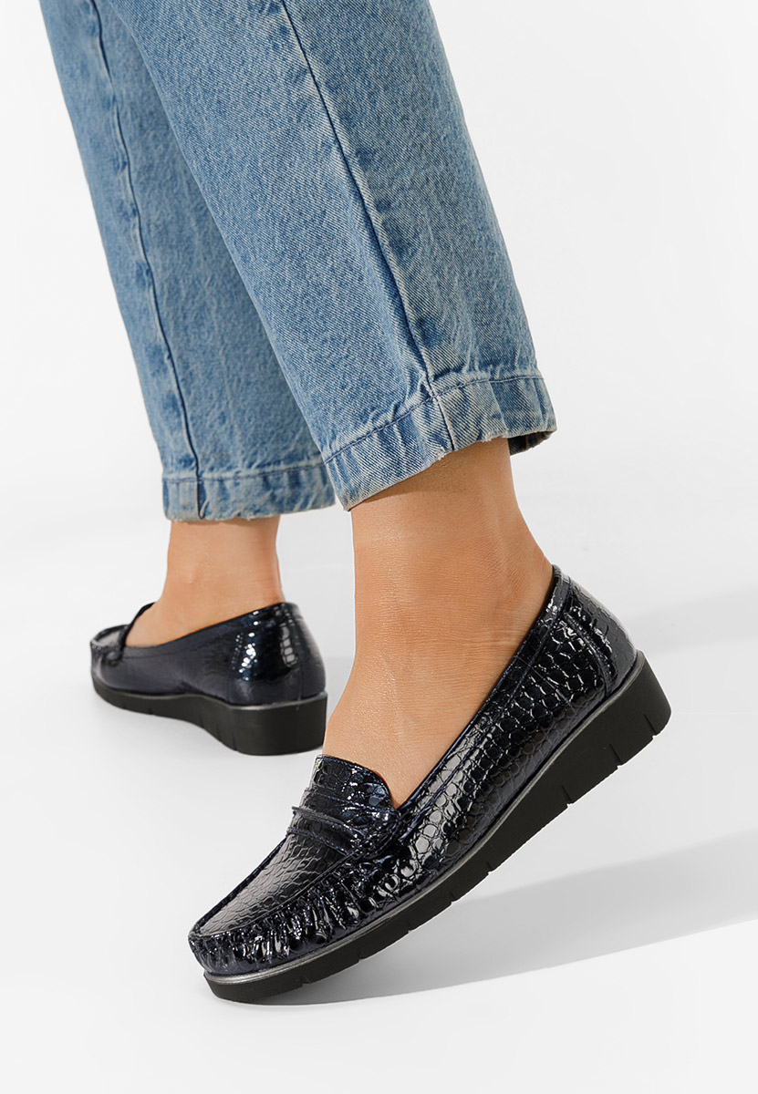 Mocassins femme bleus Asinia