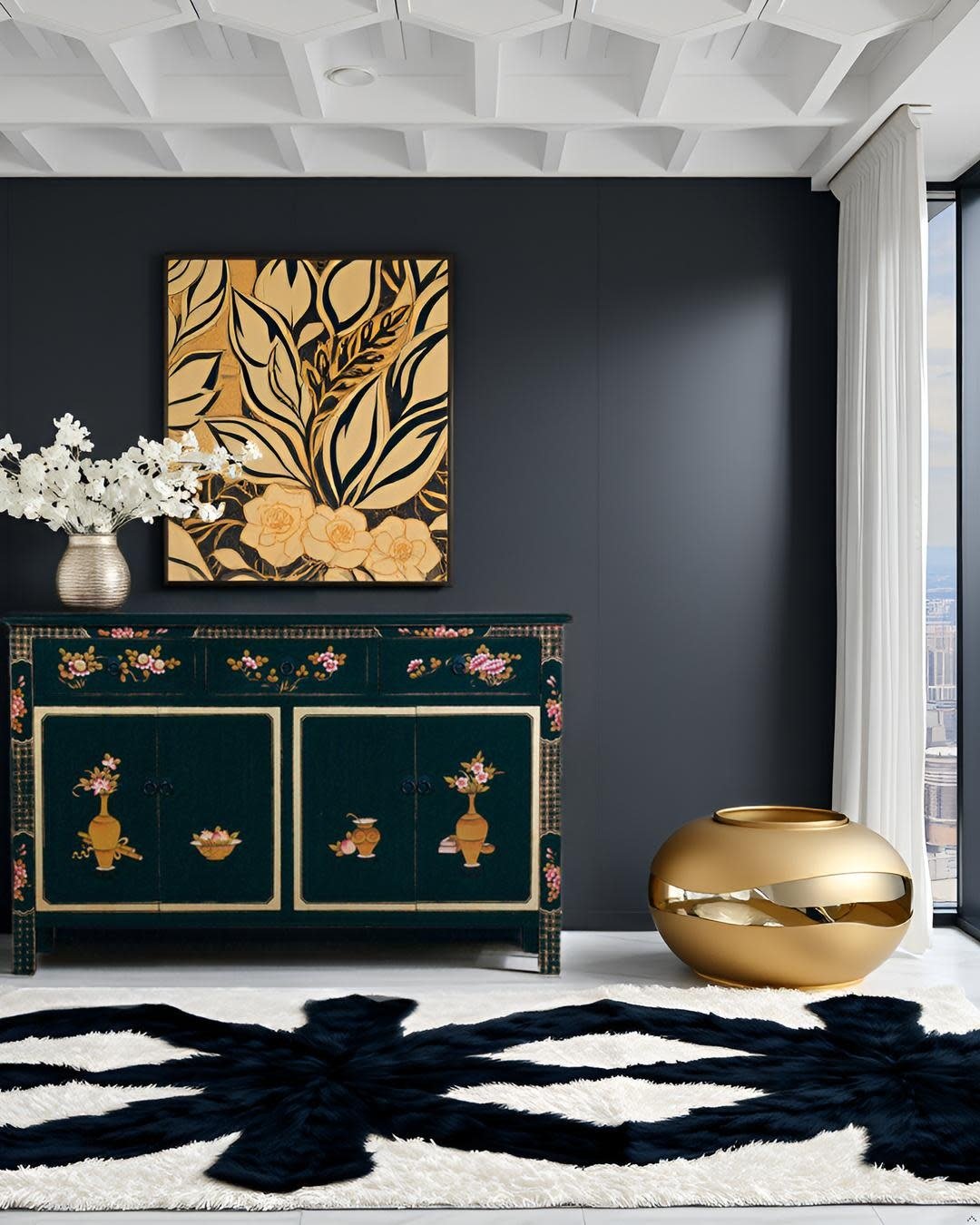 Fine Asianliving Chinese Dressoir Zwart