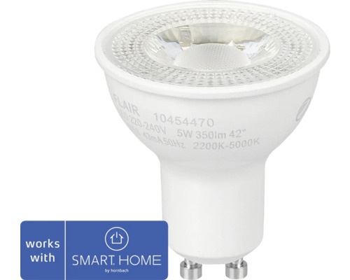 FLAIR Viyu LED reflectorlamp, dimbaar, GU10/5W (51W), 350 lm, 2000-5000 K - Compatibel met SMART HOME van hornbach