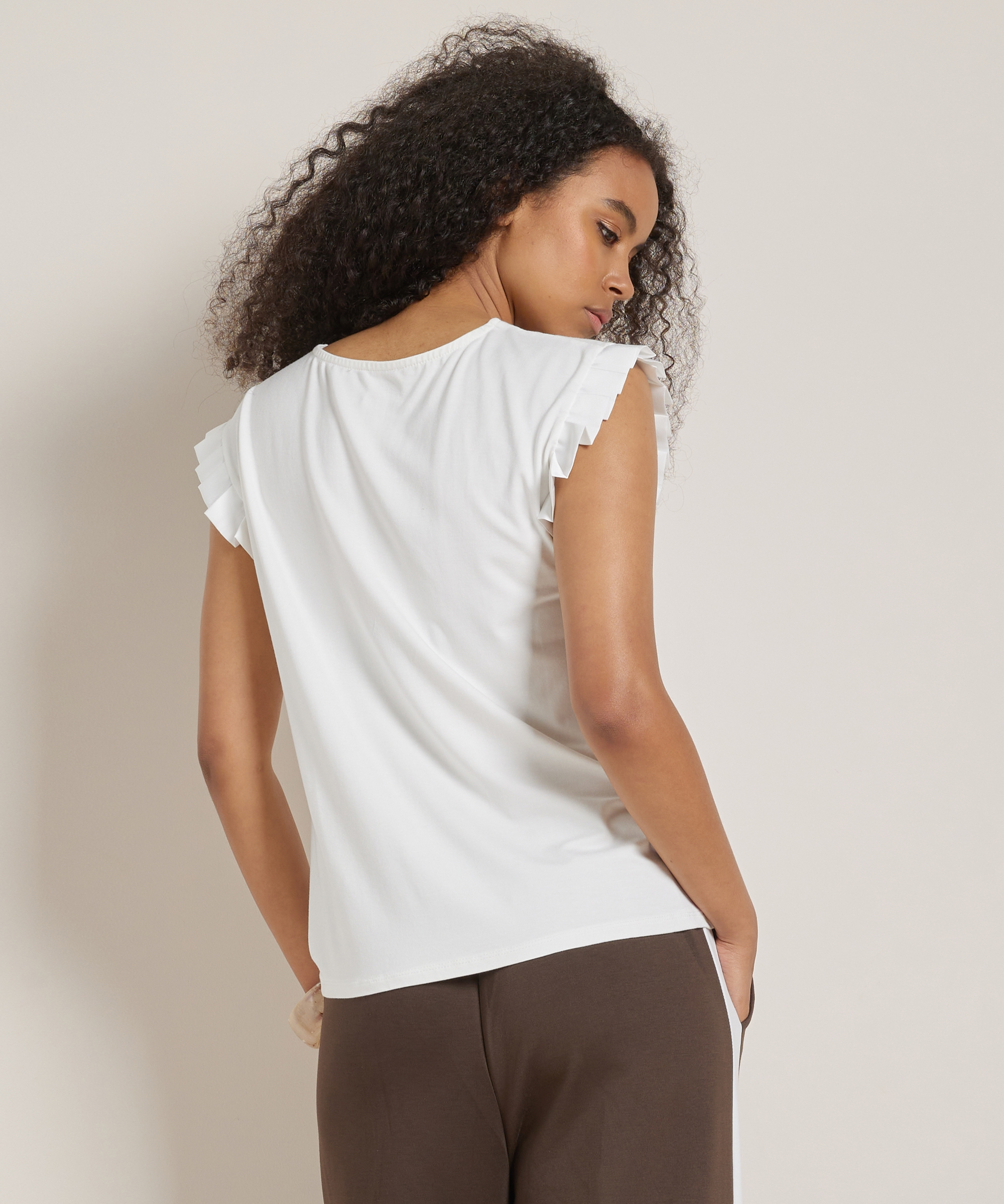 t-shirt met ruches