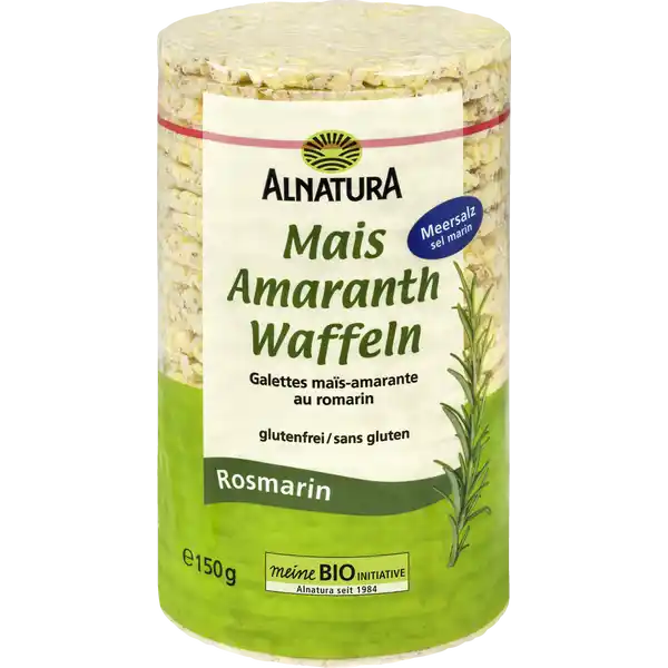 Bio Mais-Amaranth Waffeln Rosmarin