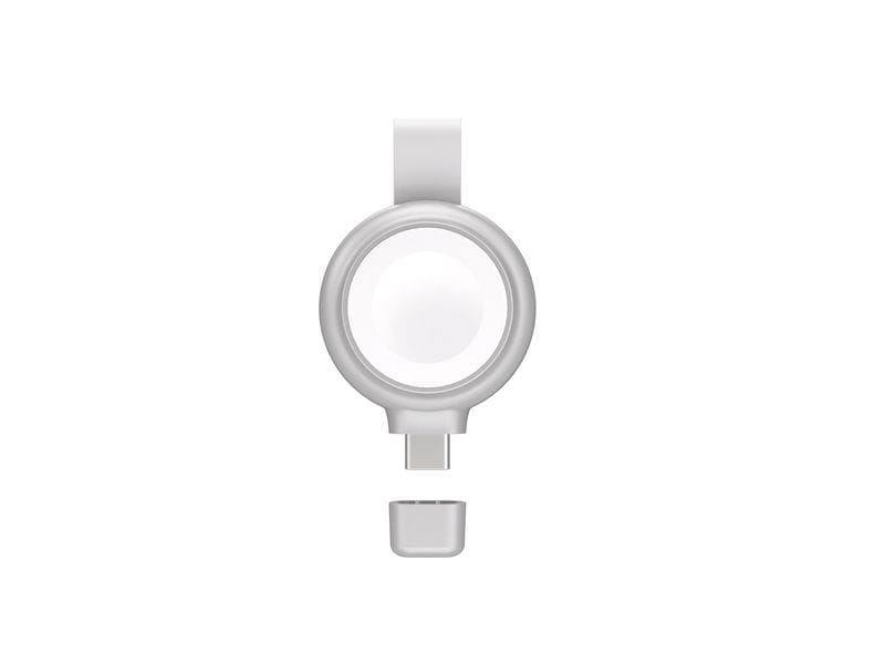 4smarts Ladekabel Apple Watch Charger QI2.0 Silber MFi-Schnellladegerät für Apple Watch