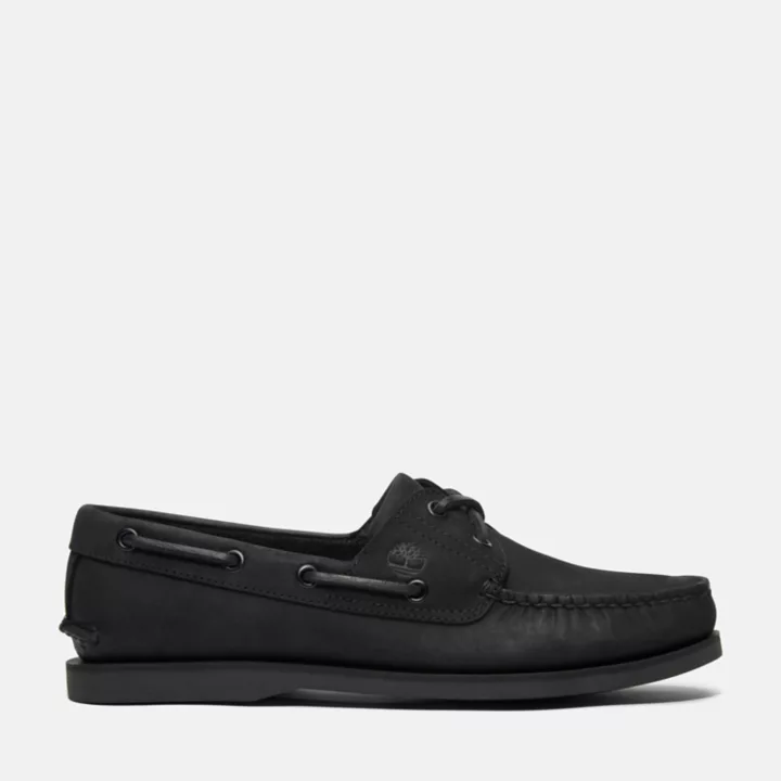 Chaussure bateau classique pour homme en noir