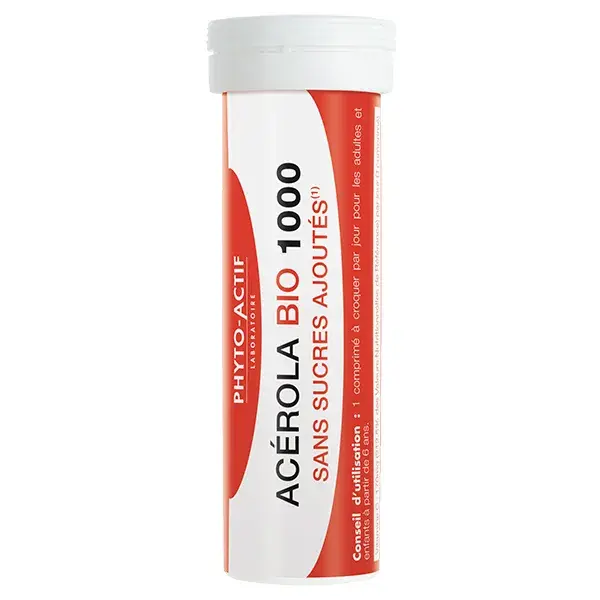 Acerola Orgânica Fitoativa 1000 Sem Açúcar 24 comprimidos