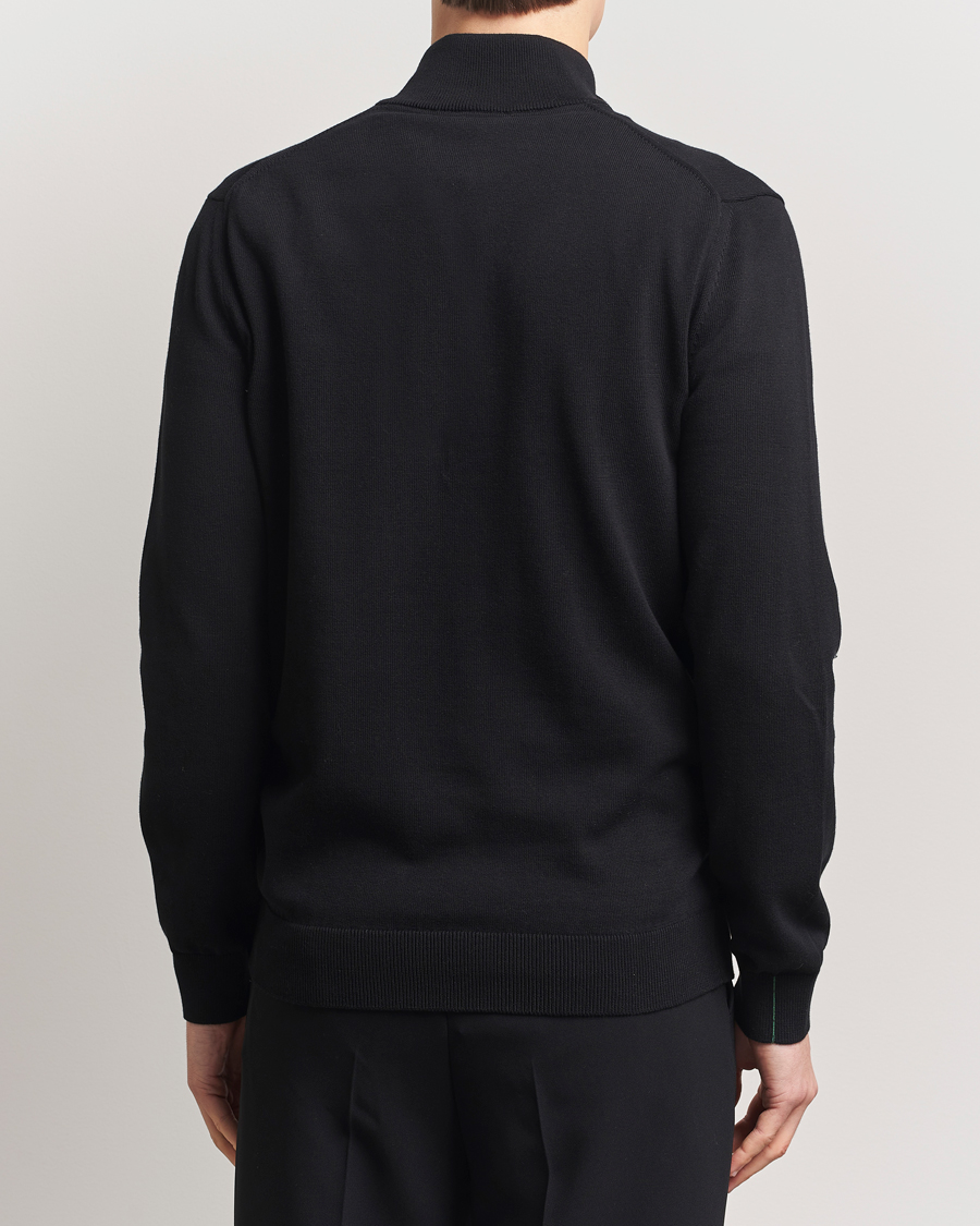 Lacoste Cotton Knitted Half Zip Black