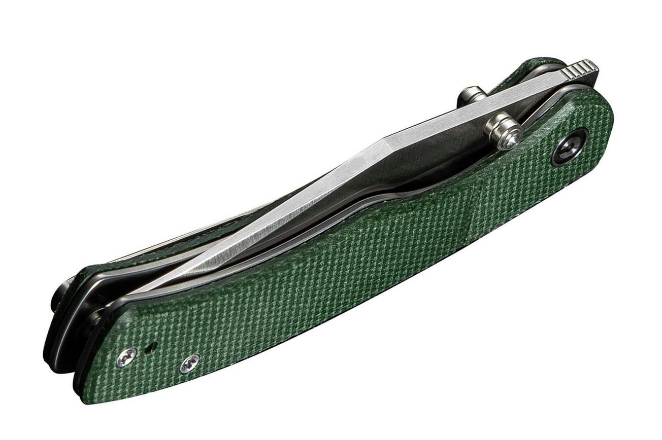 Civivi Clingman C23065-4 Satin Finished Nitro-V Green Canvas Micarta, zakmes, Taylor Martin design