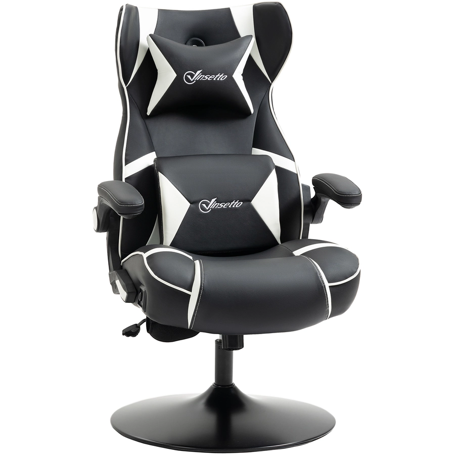 Vinsetto Gamingsessel mit Lautsprecher weiß, schwarz