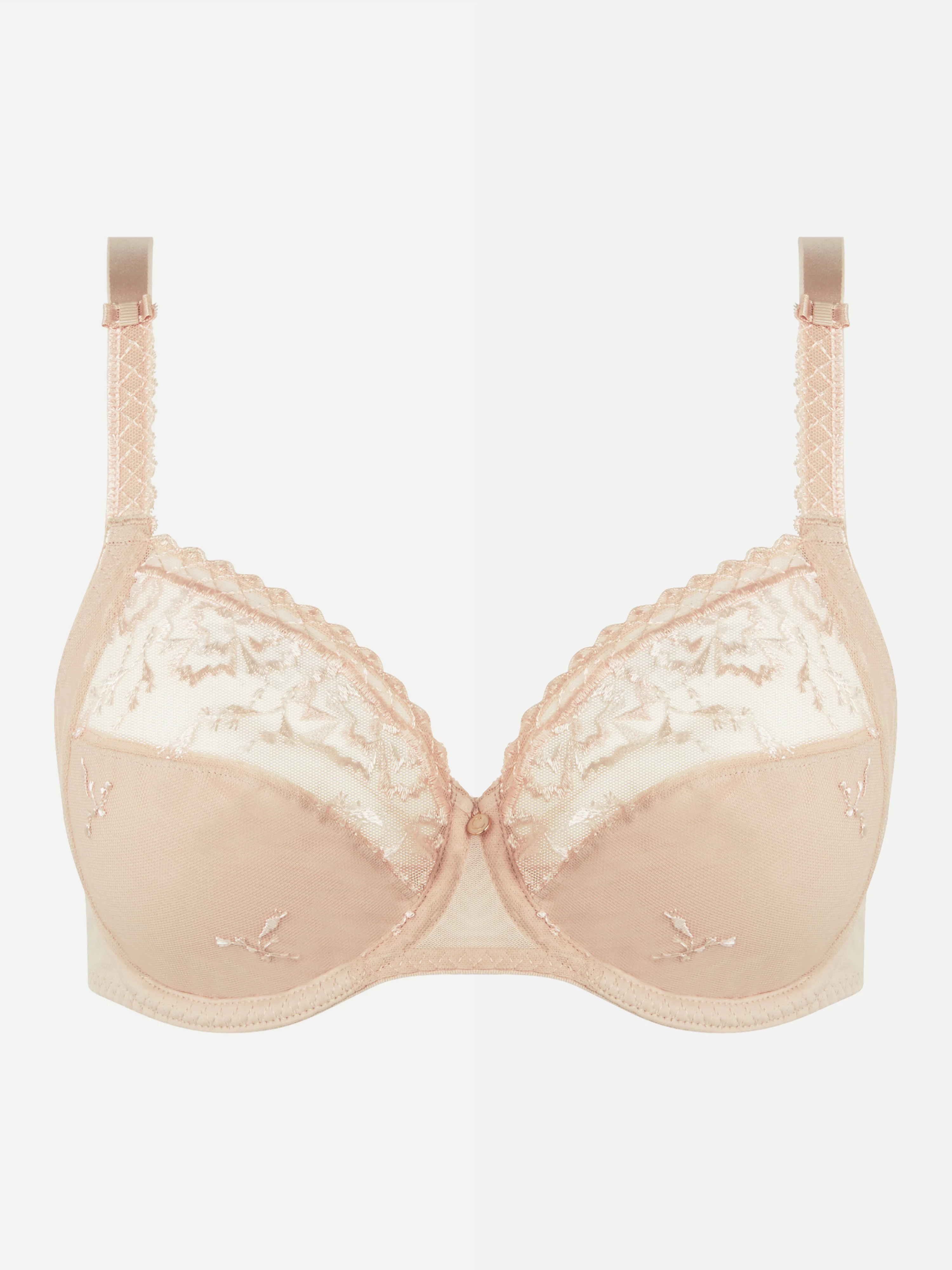 EVERY CURVE - Soutien-gorge emboîtant broderie florale | Beige